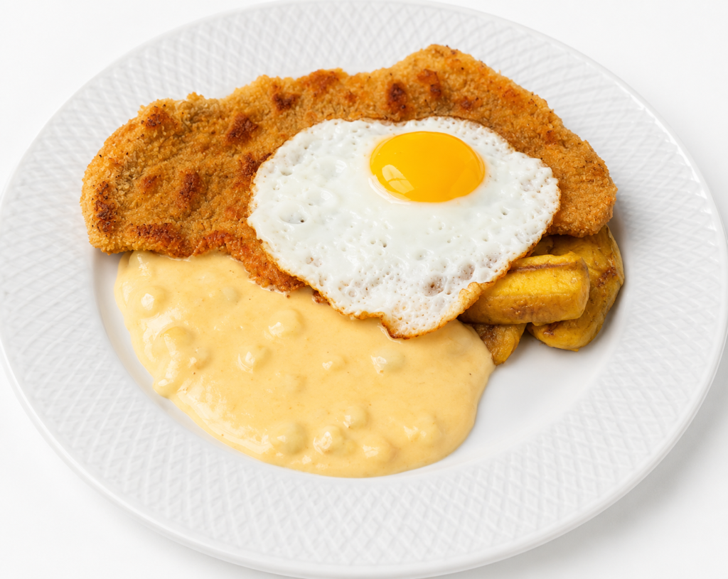 Milanesa de Pollo con Puré de Choclo