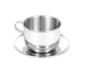 Taza de acero térmica con plato