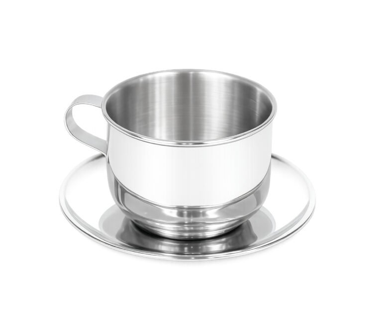Taza de acero térmica con plato
